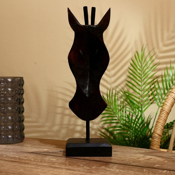 Маска Маска "Зебра" на подставке, албезия 40 см