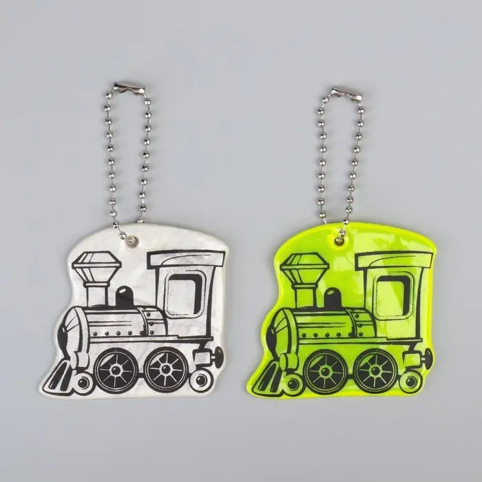 Светоотражающий элемент «Паровоз», двусторонний, 4.9×5.5 см, МИКС