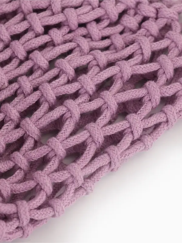 Сумка - авоська плетёная, клетка 1.5 см, лиловая