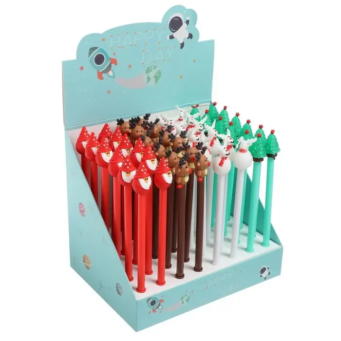 Ручка - прикол гелевая Calligrata «Новый год», неавтоматическая, чёрные чернила, 0.38 мм, штрихкод на штуке, подарочная, МИКС Ручка - прикол гелевая Calligrata «Новый год», неавтоматическая, чёрные чернила, 0.38 мм, штрихкод на штуке, подарочная, МИКС