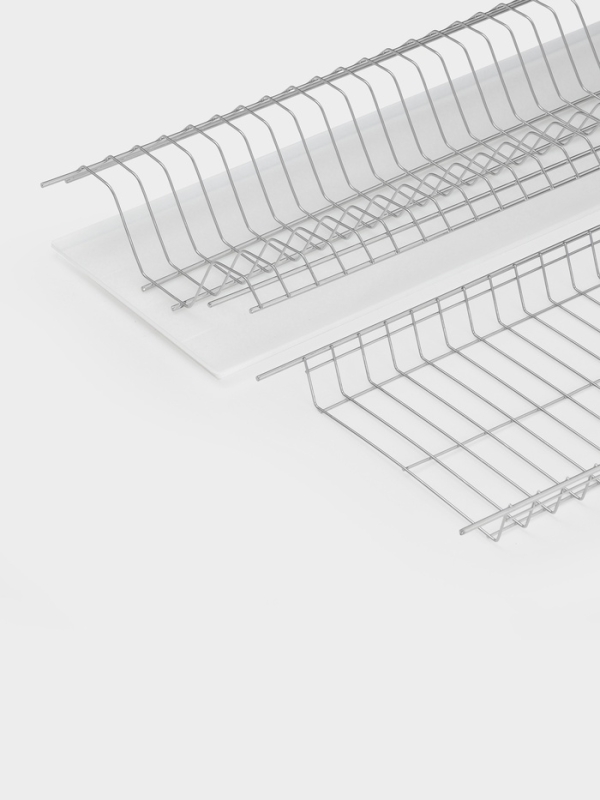 Сушилка для посуды с поддоном для шкафа 80 см, 76.5×25.6 см, хром