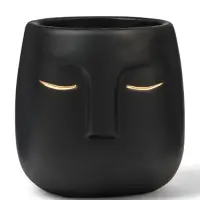 Горшок для цветов &laquo;Мистер Твикс&raquo; керамический, 1 л, 12&times;12&times;12 см, чёрный