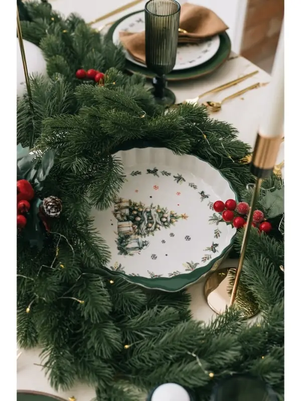 Блюдо для запекания новогоднее Доляна &laquo;Приближение чуда&raquo;, 28.8&times;25&times;4.3 см, белое