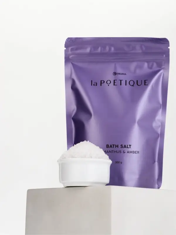 Соль для ванны, 300 г, аромат османтуса и амбры, LA POETIQUE