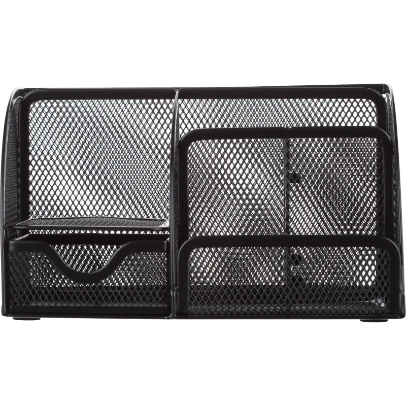 Подставка-органайзер 7отд 125x220x140мм с выдв.ячейкой металл сетка черн