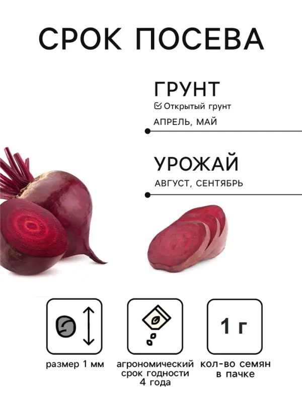 Семена Свёкла столовая &laquo;Пиковая дама&raquo;, F1, 1 г, Premium seeds
