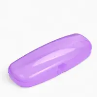 Футляр для очков на хлопушке, однотонный, размер 16&times;3.5&times;5.5 см, полупрозрачный/МИКС