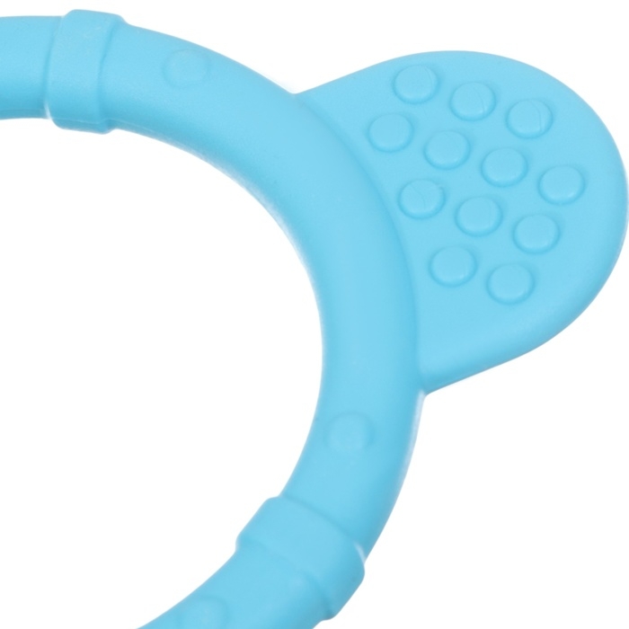 Прорезыватель силиконовый «Круг», цвет голубой, ТЭП, КНОПА Прорезыватель силиконовый «Круг», цвет голубой, ТЭП, КНОПА