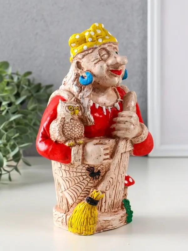 Копилка для денег &laquo;Баба Яга&raquo;, гипс, 24&times;15&times;13 см