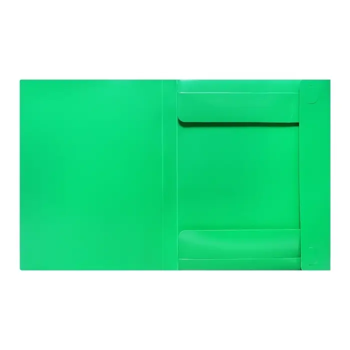 Папка-короб на резинке А4, 500 мкм, Calligrata, корешок 25 мм, до 230 листов, тиснение &laquo;песок&raquo;, зеленая