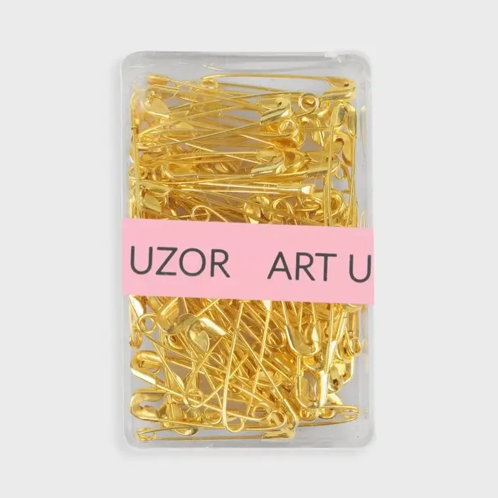 Булавки английские, 22 мм, 80 шт., цвет золотой