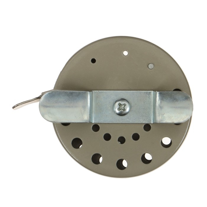 Катушка инерционная, металл, диаметр 6.5 см, крепление горизонтальное, цвет серый, 808-2 Катушка инерционная, металл, диаметр 6.5 см, крепление горизонтальное, цвет серый, 808-2