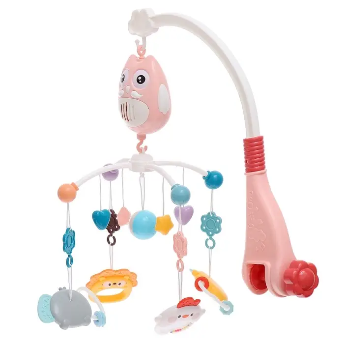 Мобиль музыкальный &laquo;Песенки совушки&raquo;, на батарейках, цвет розовый