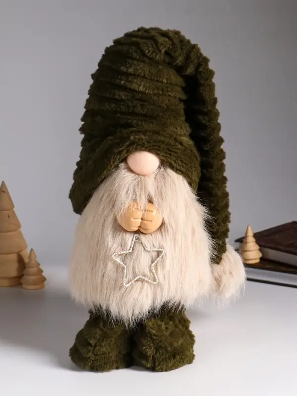 Кукла интерьерная свет Кукла интерьерная свет "Гном в колпаке, держит звездочку" 18х13х33/65 см