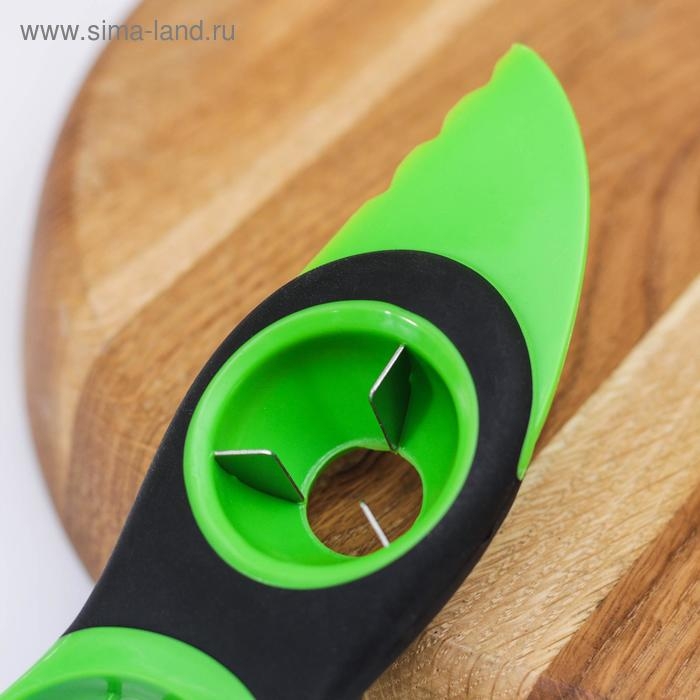 Нож для авокадо Доляна, чёрно-зелёный Нож для авокадо Доляна, чёрно-зелёный