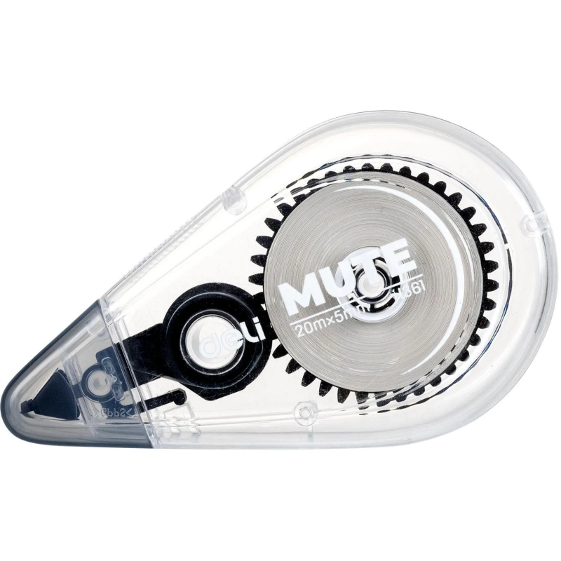 Корректирующая лента Deli Mute EH361 5 мм x 20м беззвучная ассорти блистер