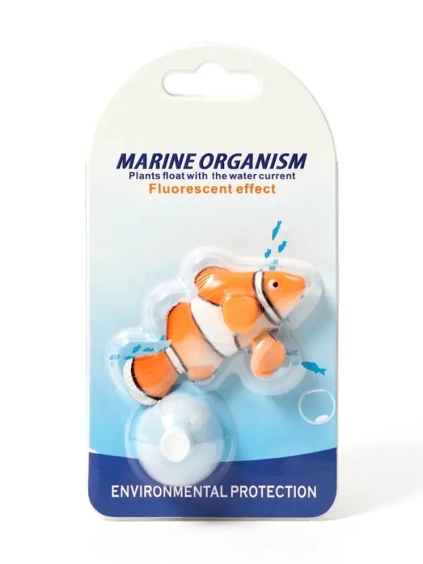 Декор для аквариума &laquo;Клоун оцеллярис&raquo;, 6.6&times;4.3 см, с неоновым эффектом, силикон