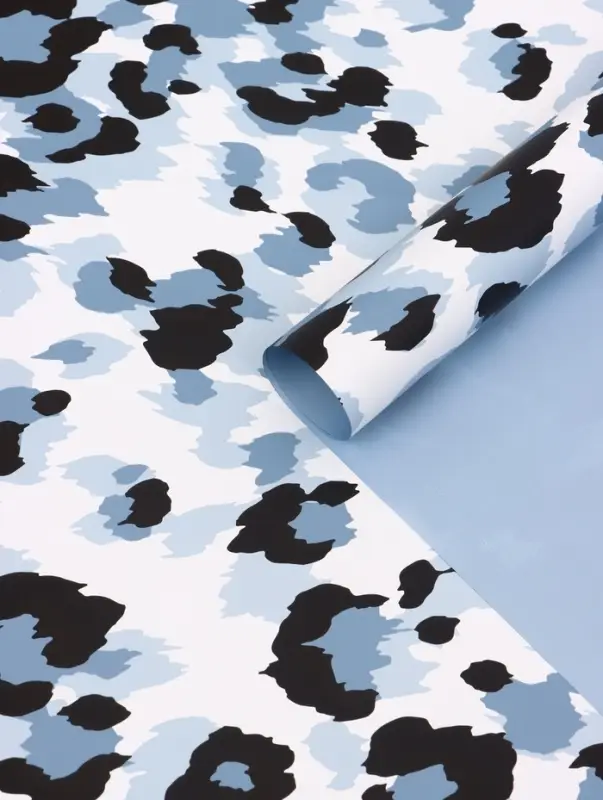 Пленка для цветов, &laquo;Эклер&raquo;, бело-синий, 57&times;57 см