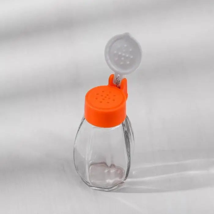 Солонка стеклянная «Яркая», 30 мл, 3,5×7 см, цвет МИКС Солонка стеклянная «Яркая», 30 мл, 3,5×7 см, цвет МИКС