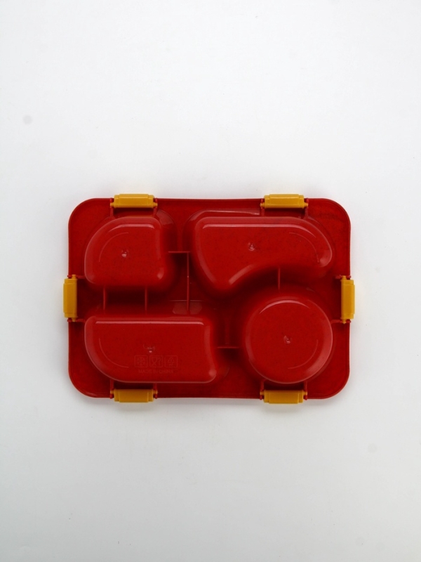 Ланч - бокс с 4 секциями «Единорог», 23 х 17 х 5,5 см, розовый