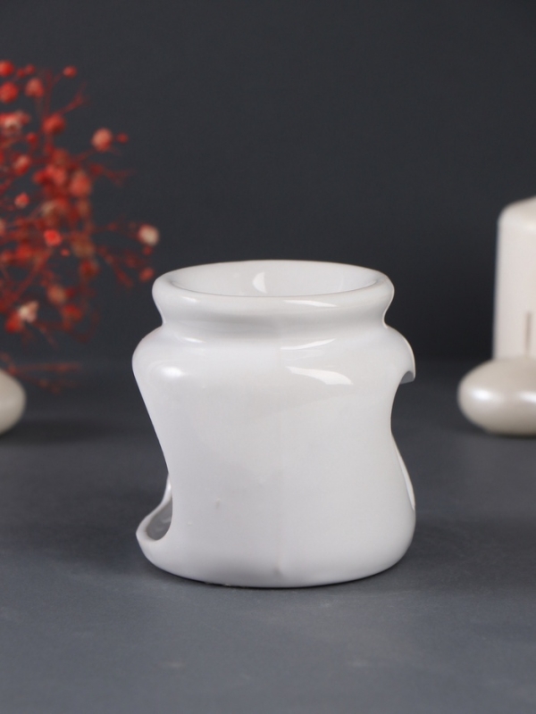 Аромалампа керамика + ароматический воск Аромалампа керамика + ароматический воск "Сердце" белая 7,5х7,5х8 см