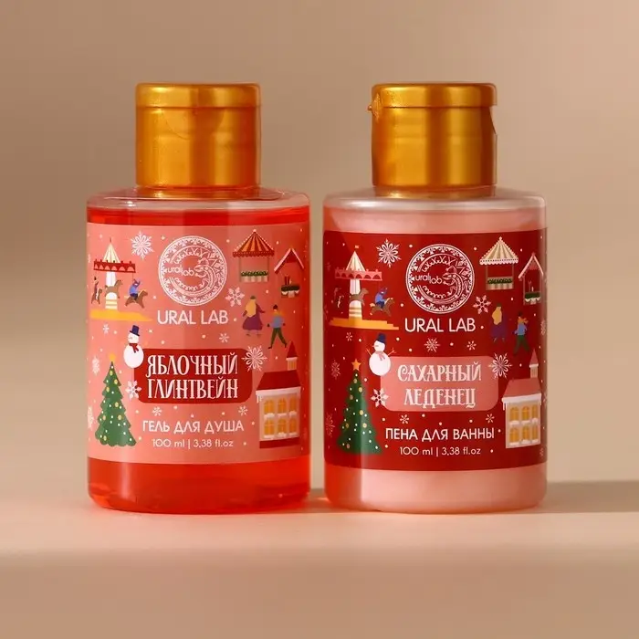 Подарочный набор «Городские истории», гель для душа и пена для ванны, 2×100 мл, URAL LAB Подарочный набор «Городские истории», гель для душа и пена для ванны, 2×100 мл, URAL LAB