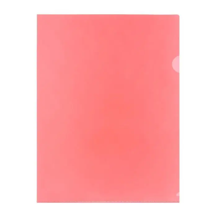 Папка-уголок А4, 180 мкм, Calligrata, прозрачная, красная Папка-уголок А4, 180 мкм, Calligrata, прозрачная, красная