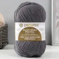 Пряжа для вязания спицами, крючком &laquo;Пехорский текстиль. Австралийский меринос&raquo;, 95% мериносовая шерсть, 5% акрил объёмный 400 м/100 г, (393 св. морен)