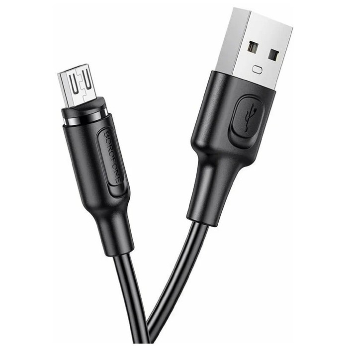 Кабель Borofone BX41, microUSB - USB, магнитный, 2.4 А, 1 м, PVC оплётка, чёрный Кабель Borofone BX41, microUSB - USB, магнитный, 2.4 А, 1 м, PVC оплётка, чёрный