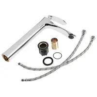 Смеситель для раковины ZEIN Z3777, однорычажный, высота излива 25 см, хром