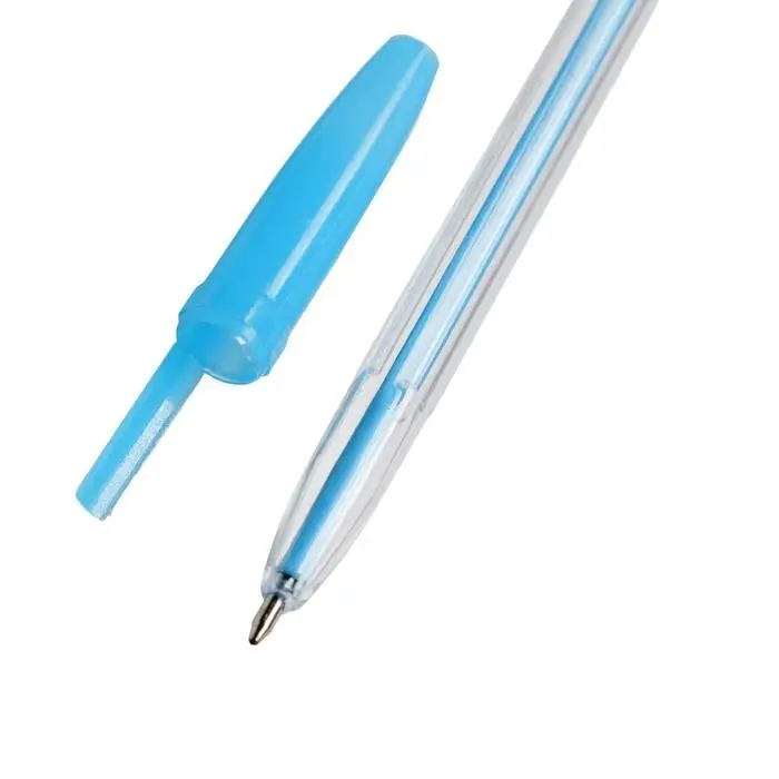 Набор ручек шариковых, 6 цветов, корпус прозрачный с цветными колпачками Набор ручек шариковых, 6 цветов, корпус прозрачный с цветными колпачками