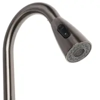 Смеситель для кухни ZEIN Z4961, нержавеющая сталь, с выдвижной лейкой, 2 режима, серый