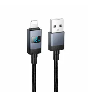 Кабель X118 HOCO USB на Lightning 1M 2.4A черный