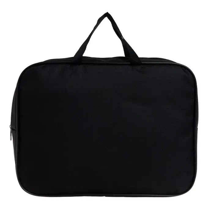 Папка с ручками текстильная А4, 350&times;270&times;70 мм, Calligrata &laquo;Офис&raquo;, внутренний карман, чёрная