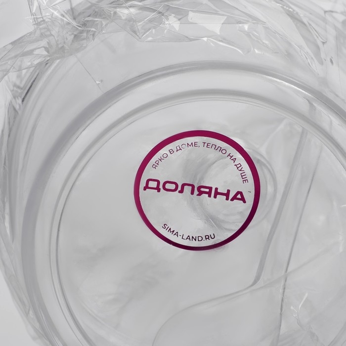 Сахарница с ложкой Доляна, 400 мл, 10,5×10,5×10 см, цвет прозрачный Сахарница с ложкой Доляна, 400 мл, 10,5×10,5×10 см, цвет прозрачный