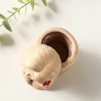 Подставка для мелочей "Русская красавица" 8х8х6 см, гипс, слоновая кость