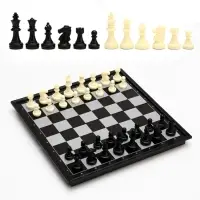 Шахматы с шашками и нардами &laquo;Классика&raquo;, 3 в 1, магнитная доска 25&times;25 см