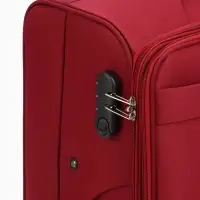 Чемодан на колёсах TEXTURA, с увеличением, кодовый замок, 42&times;26&times;68 см, 24", красный