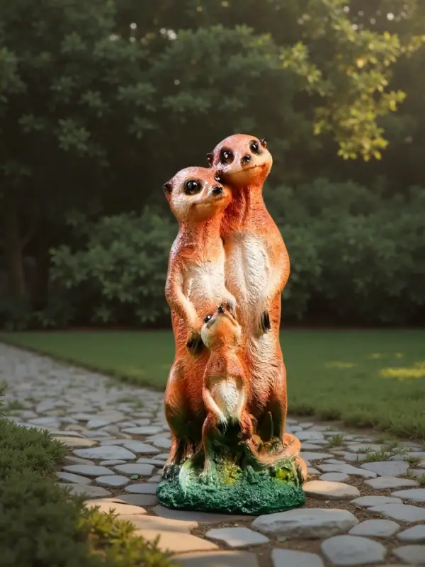 Садовая фигура из гипса &laquo;Семья сурикатов&raquo;, 35&times;11&times;9 см