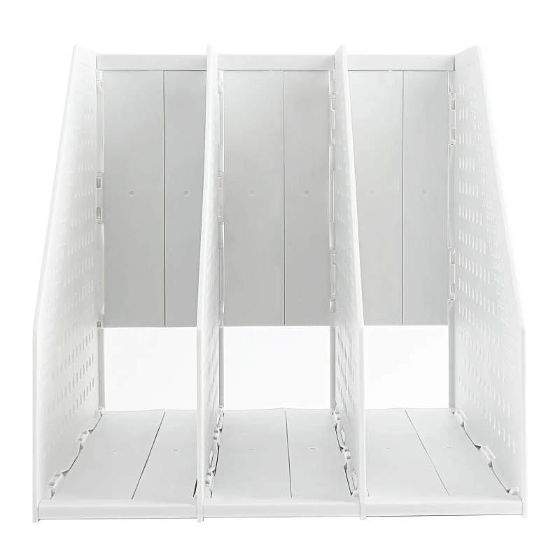 Лоток вертикальный Deli E79003Grey складной 3 отделения серый