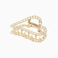 Крабик для волос &laquo;Дороти&raquo;, сердце, 7.5 см, золотистый