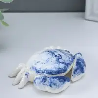 Сувенир керамика "Краб" бело-синий 10,8х8,4х3 см