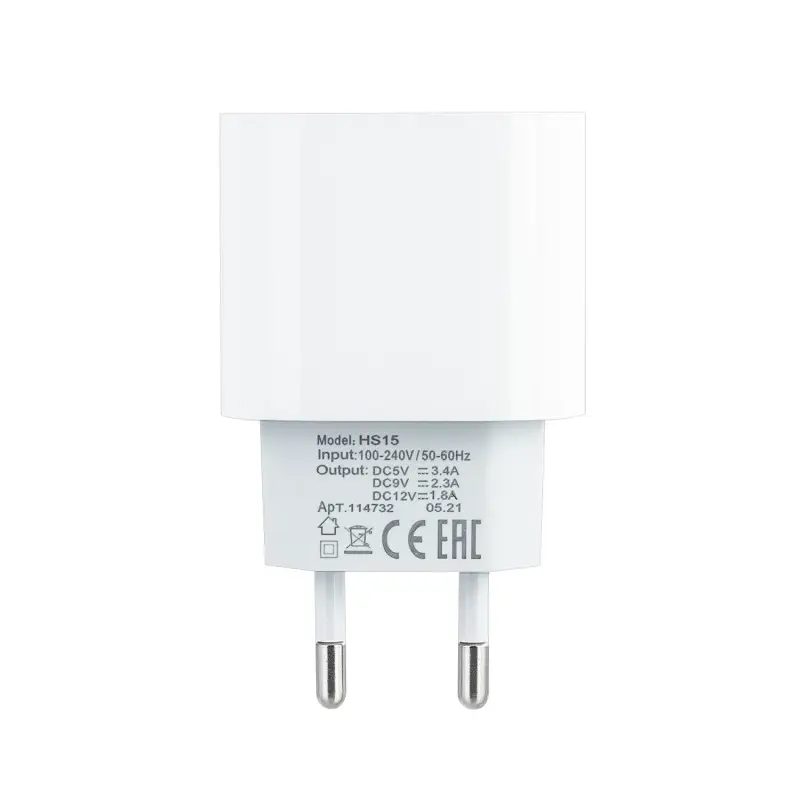 Сетевое зарядное устройство с кабелем Type-C на Lightning PD20W HS15 ISA белое