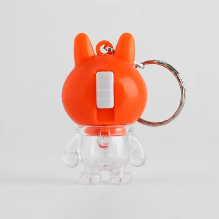 Фонарик брелок для ключей на кольце «Заяц», 3×AG3, МИКС Фонарик брелок для ключей на кольце «Заяц», 3×AG3, МИКС