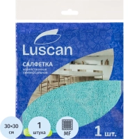 Салфетка хозяйственная Luscan из микрофибры универ 200г/м2 30х30см синяя