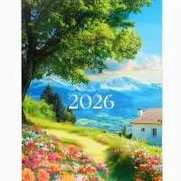 Календарь 2026 перекидной на ригеле А3 &laquo;Пейзажи&raquo;