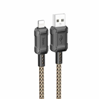 Кабель Hoco X94, Lightning - USB, 2.4 А, 1 м, передача данных, ПВХ, золотистый