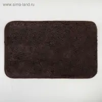 Коврик для ванной и туалета Доляна «Пушистик», 50×80 см, коричневый