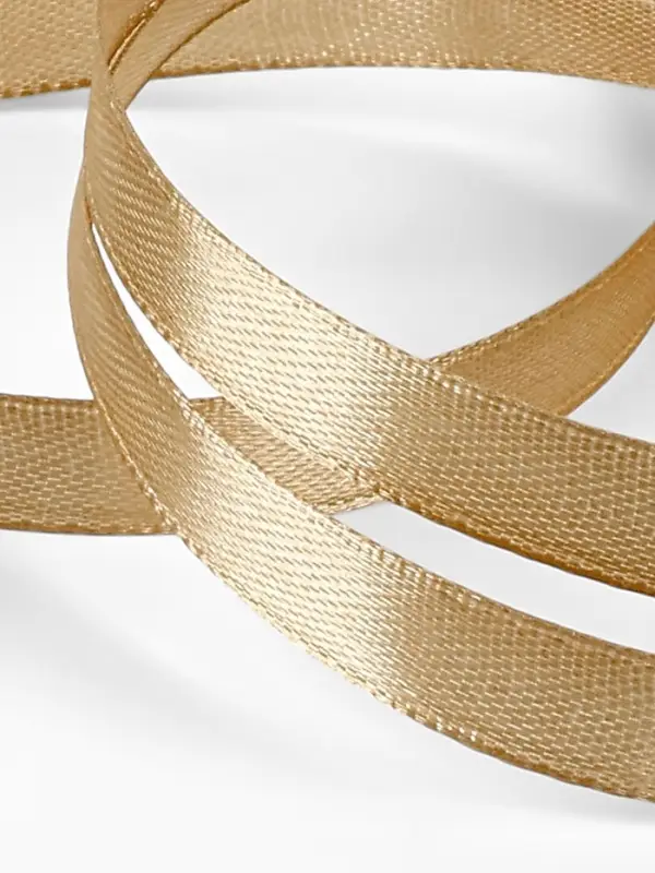 Лента атласная, 10 мм, 23&plusmn;1 м, золотисто-бежевая №186