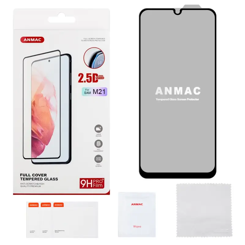 Защитное стекло для Samsung M21/M31 Full Cover ANMAC Арт. 1137354/1137355